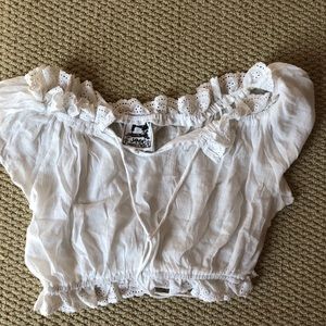 Off the shoulder crop top